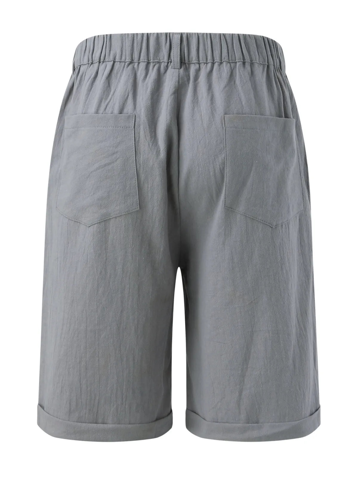 Men's Classic Cotton And Linen Casual Beach Shorts