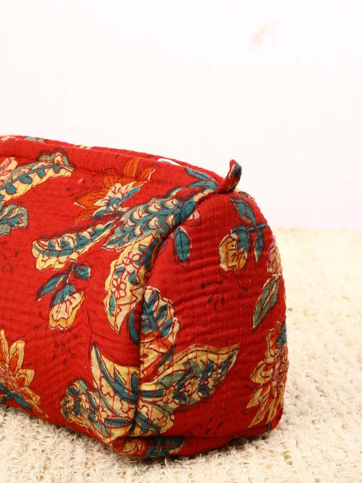 Hippie Van Flower Cotton Quilted Cosmetic Bag