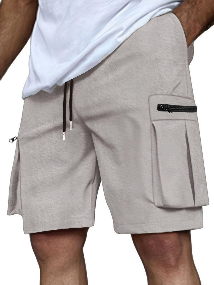 Men's Cargo Zipper Pocket Casual Shorts