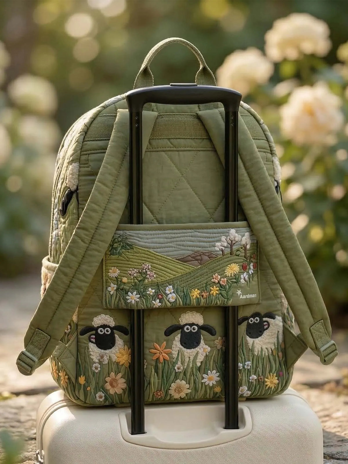 Cute Sheep Quilted Backpack