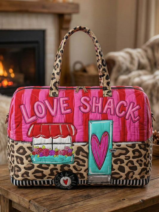 LOVE SHACK Quilted Duffle Bag