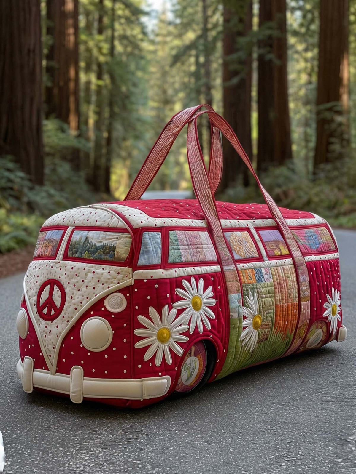 Hippie Van Quilted Duffle Bag