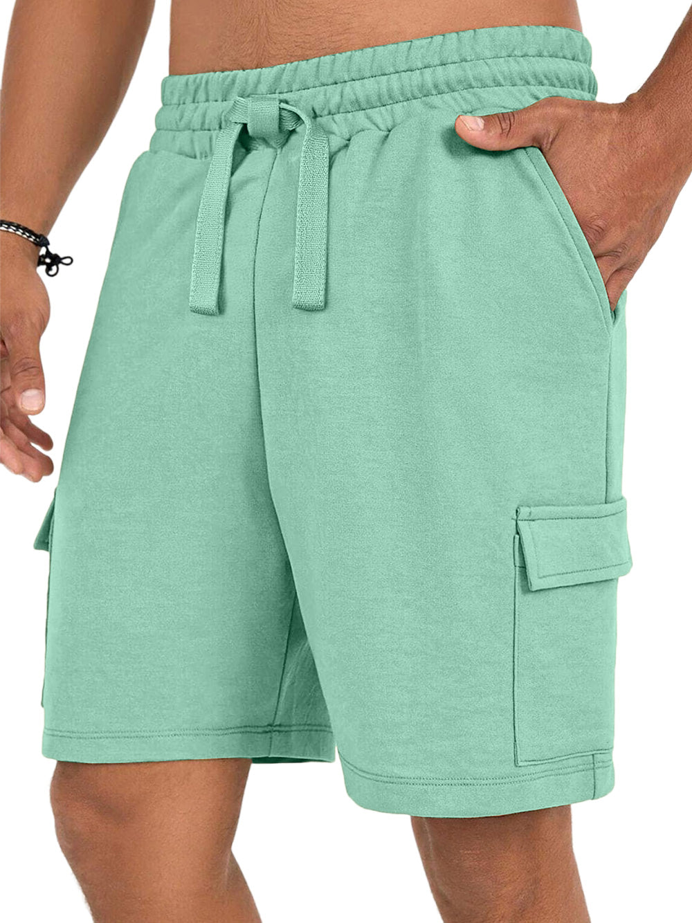 Men's Casual Cargo Multi-pocket Solid Color Comfortable Shorts