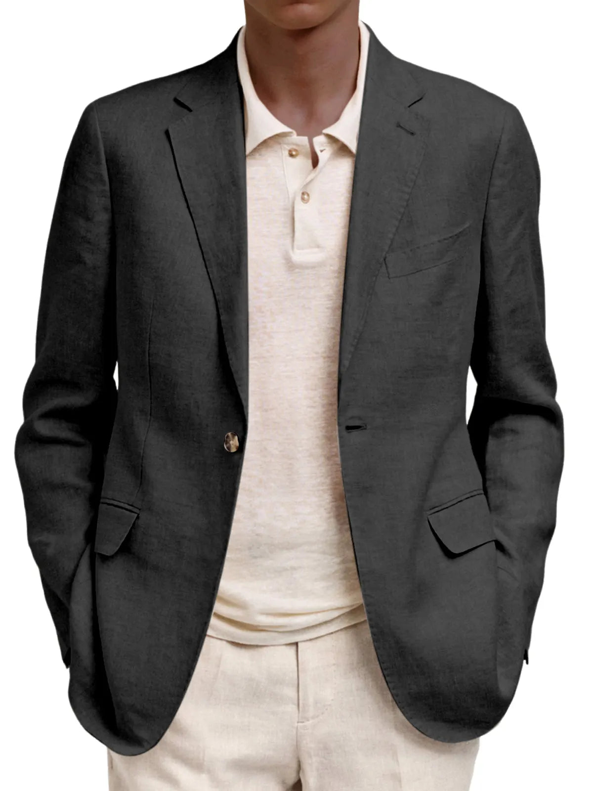 Men's Casual And Comfortable Solid Color Suit Jacket
