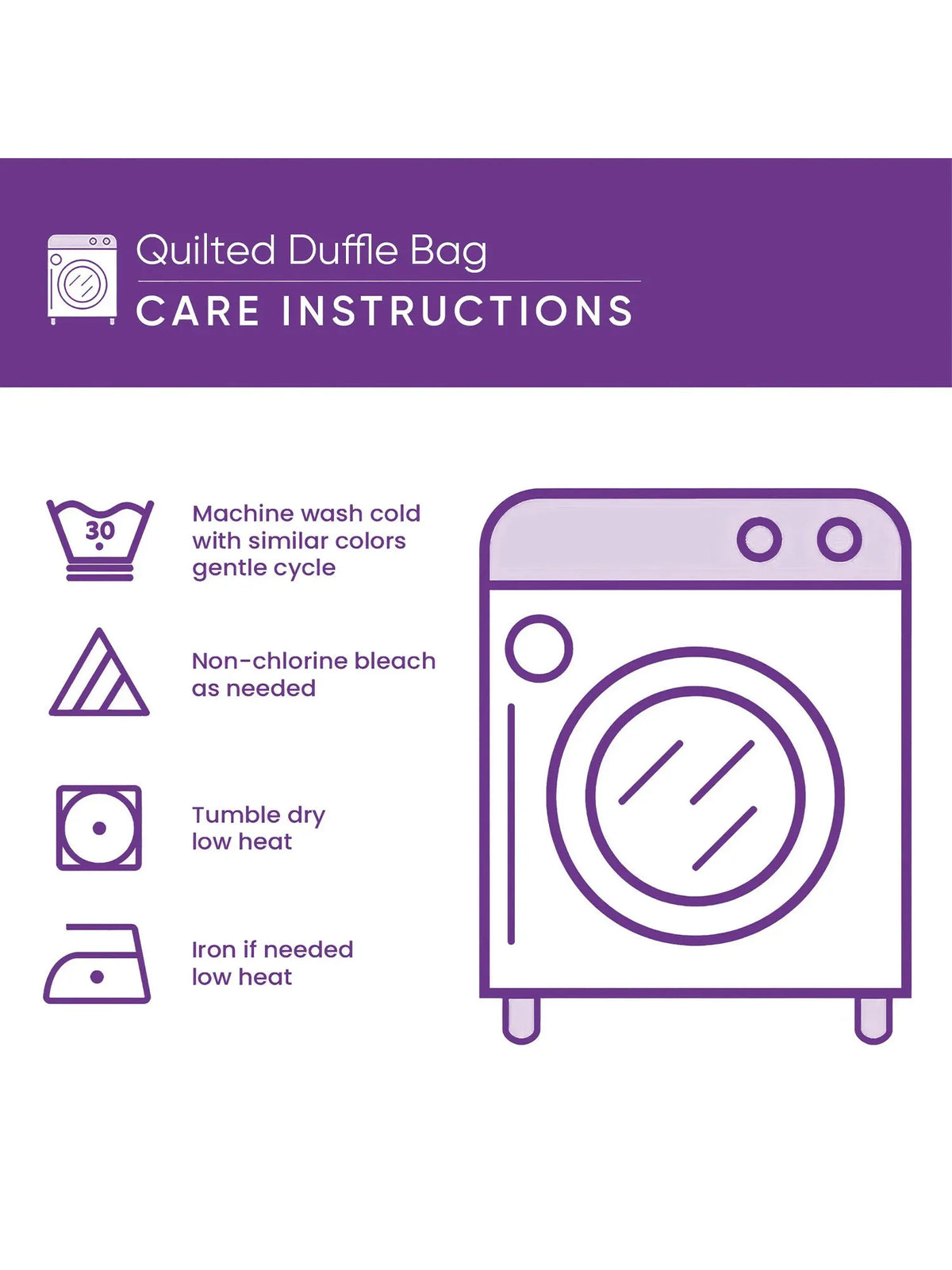 Love Heart Quilted Duffle Bag