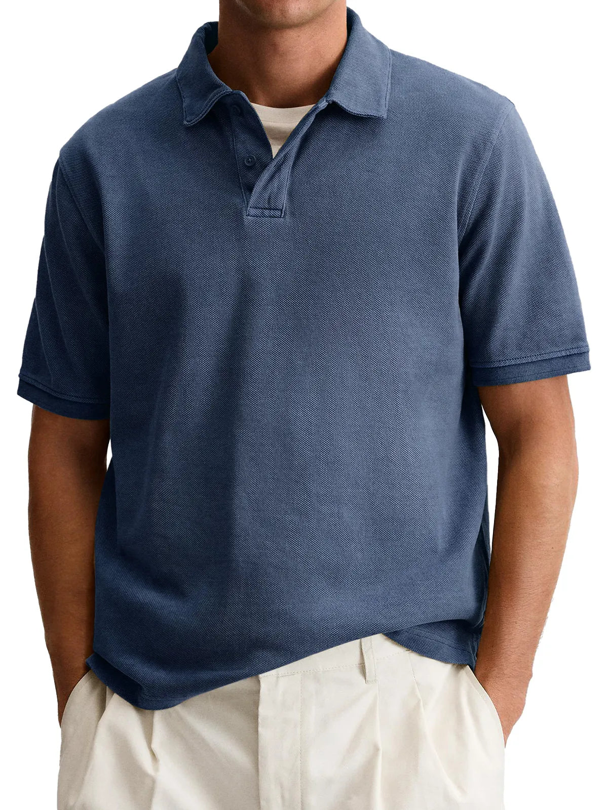 Men's Everyday Casual Lapel Button-Down Short Sleeve POLO Shirt