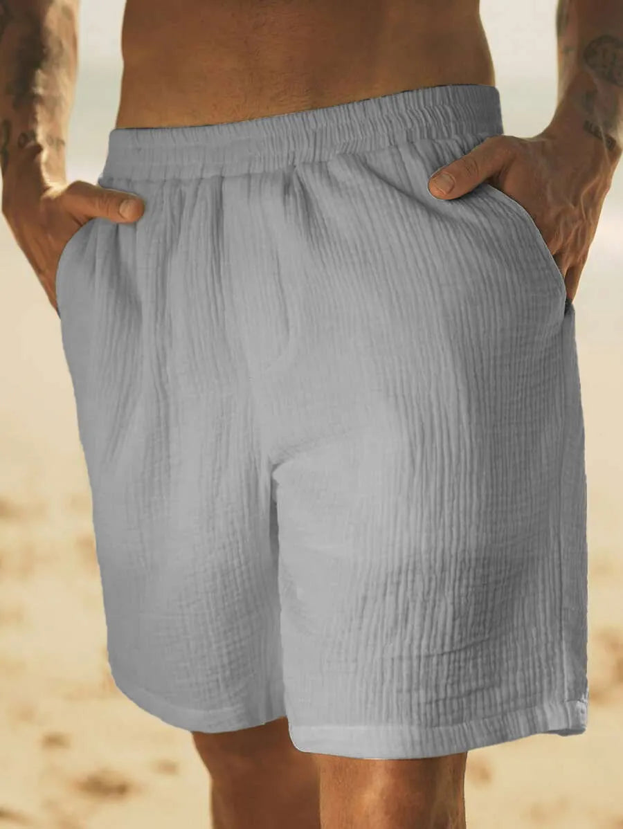 Men's Fashion Casual Pleated Fabric Shorts