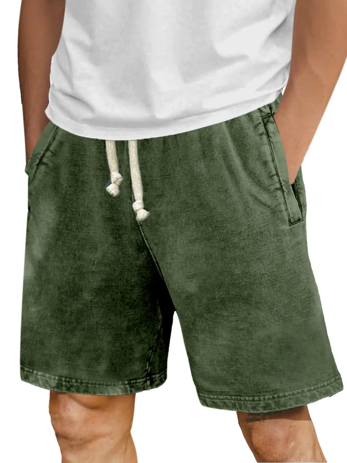 Men's Casual Simple Retro Solid Color Comfortable Shorts