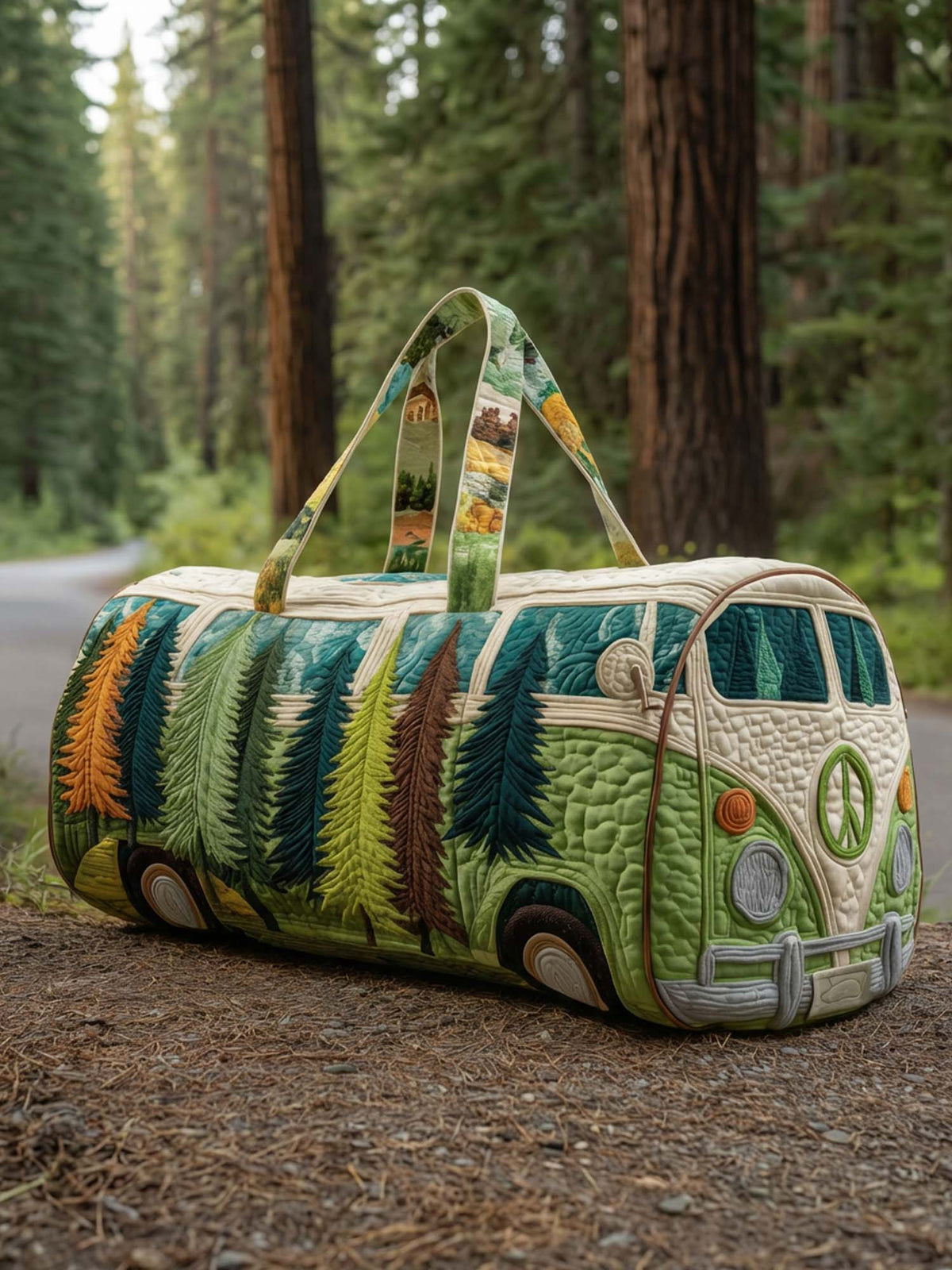 Hippie Van Quilted Duffle Bag