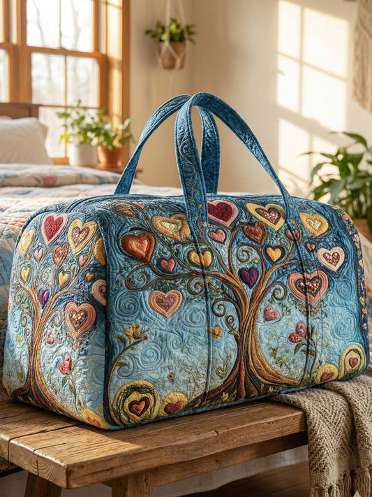 Love Tree Quilted Duffle Bag