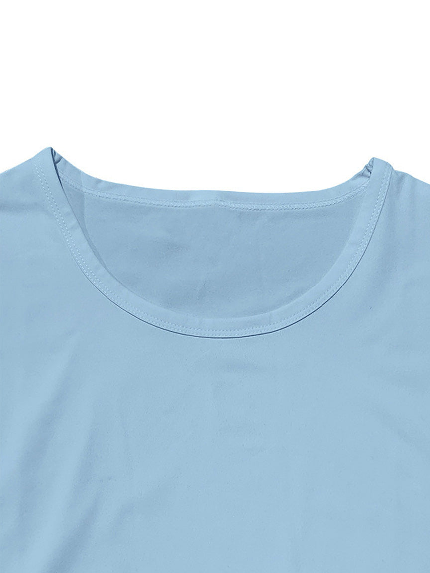 Men's Daily Pure Cotton Round Neck Waistcoat Solid Color Comfortable Sleeveless Vest