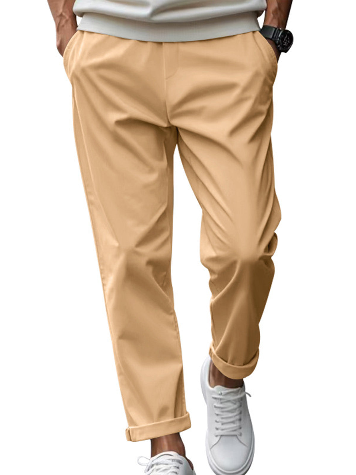 Men's Daily Casual Solid Color Comfortable Trousers