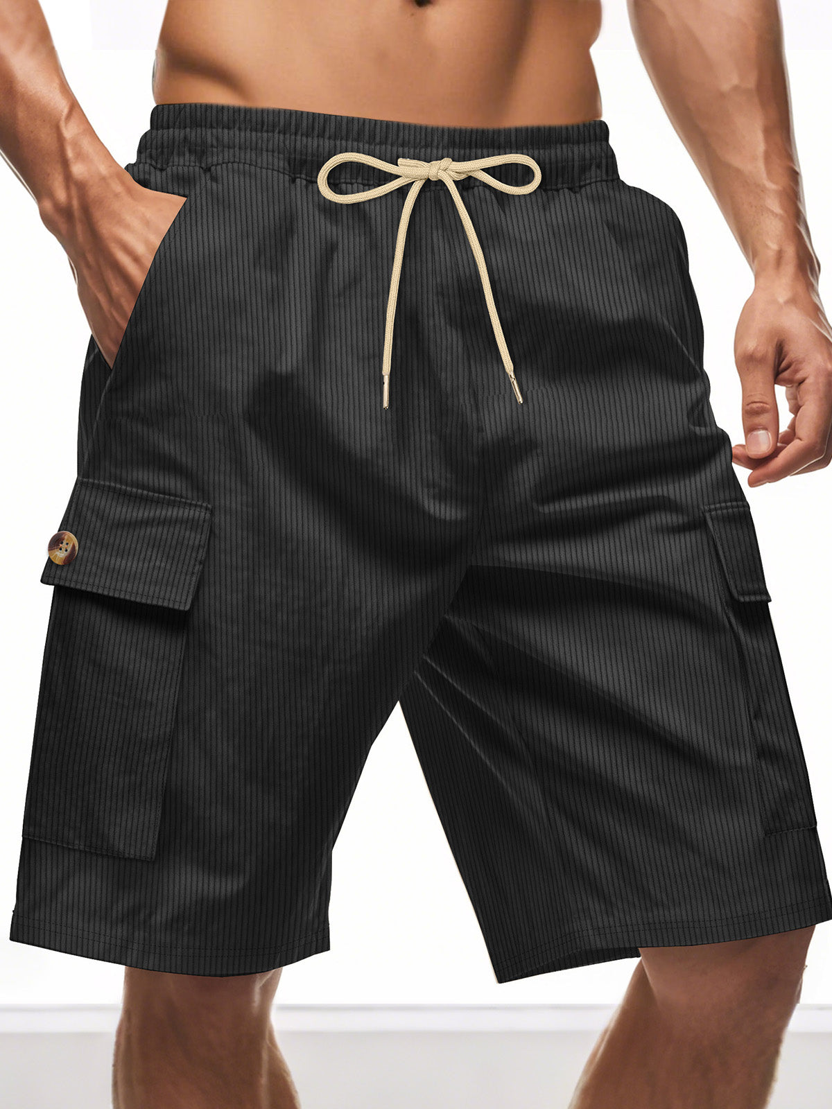 Men's Corduroy Multi-pocket Cargo Shorts