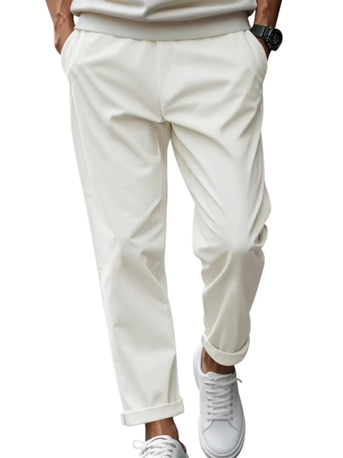 Men's Daily Casual Solid Color Comfortable Trousers