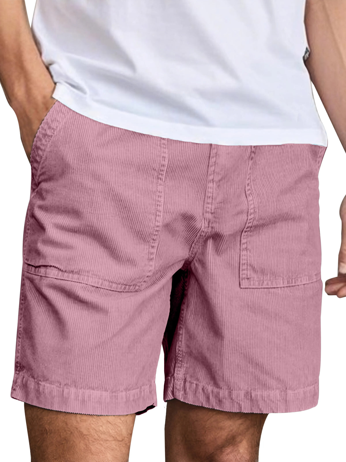 Men's Everyday Texture Solid Color Loose Shorts