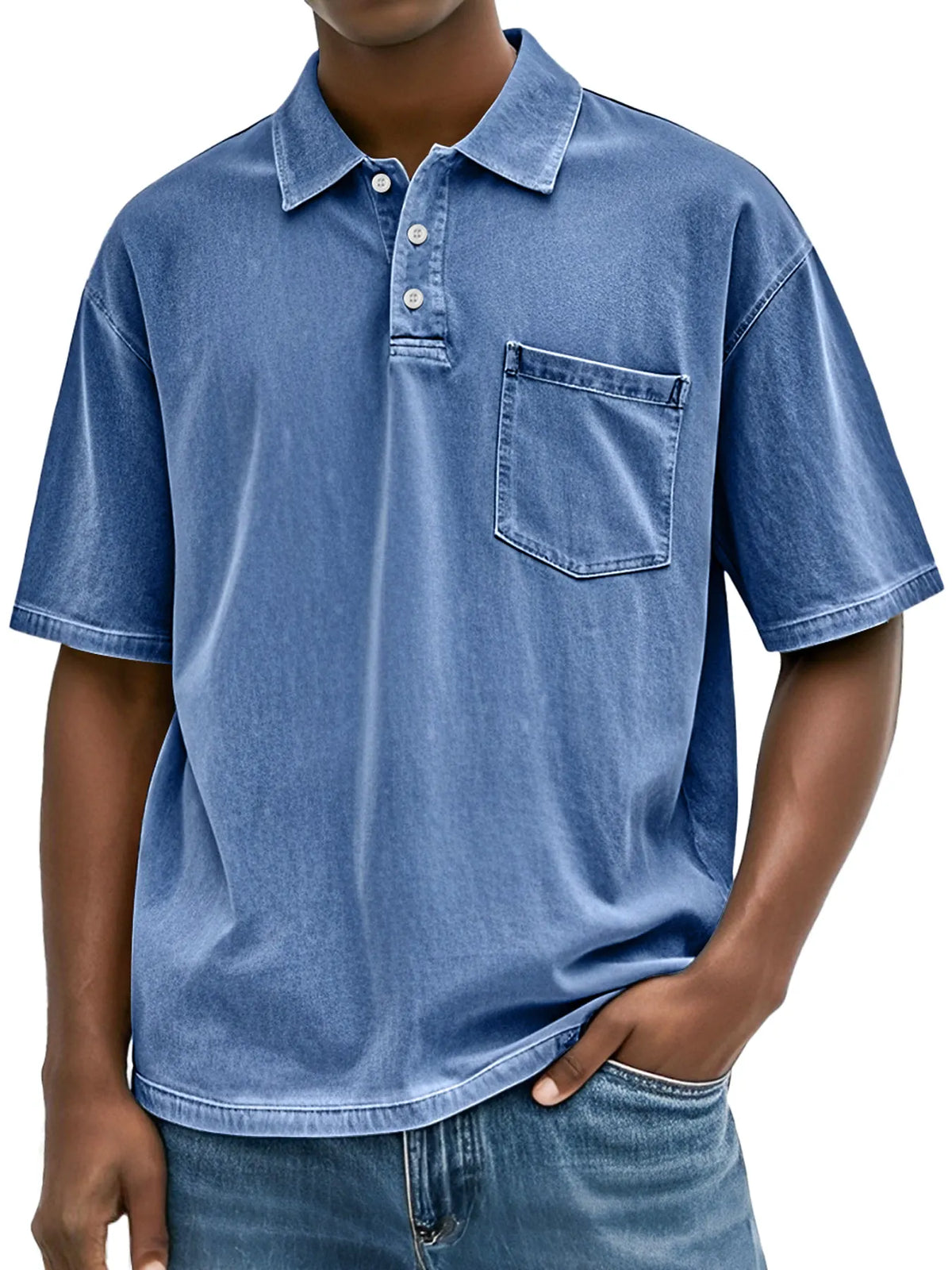 Men's Retro Everyday Lapel Pocket Comfort Short Sleeve POLO Shirt