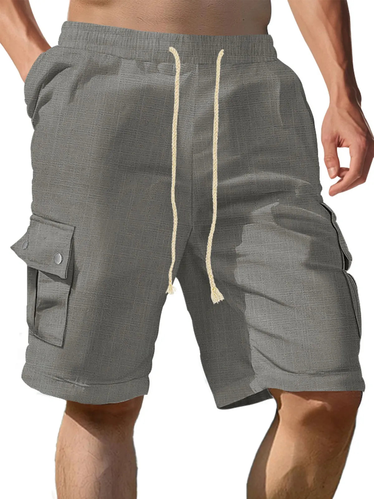 Men's Multi-pocket Cotton Casual Loose Shorts