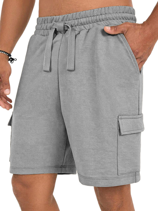Men's Casual Cargo Multi-pocket Solid Color Comfortable Shorts
