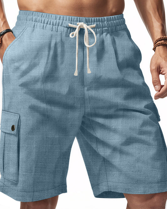 Men's Slub Linen Beach Shorts