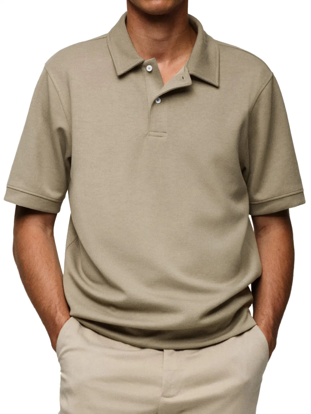 Men's Everyday Casual Lapel Button-Down Short Sleeve POLO Shirt