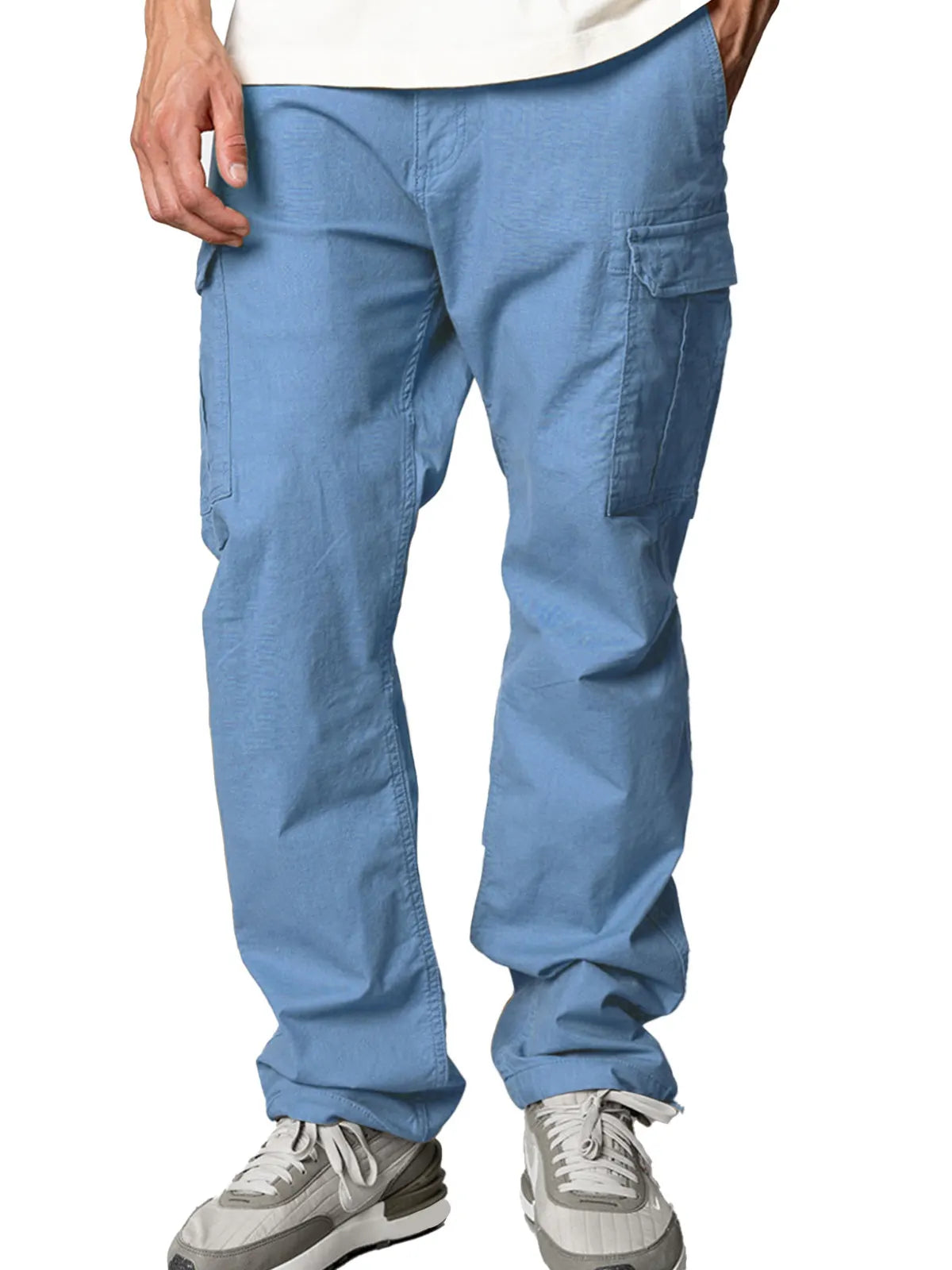 Men's Casual Solid Color Pocket Cargo Pants