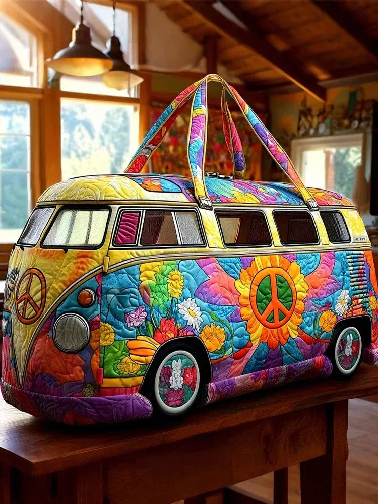 Hippie Van Quilted Duffle Bag