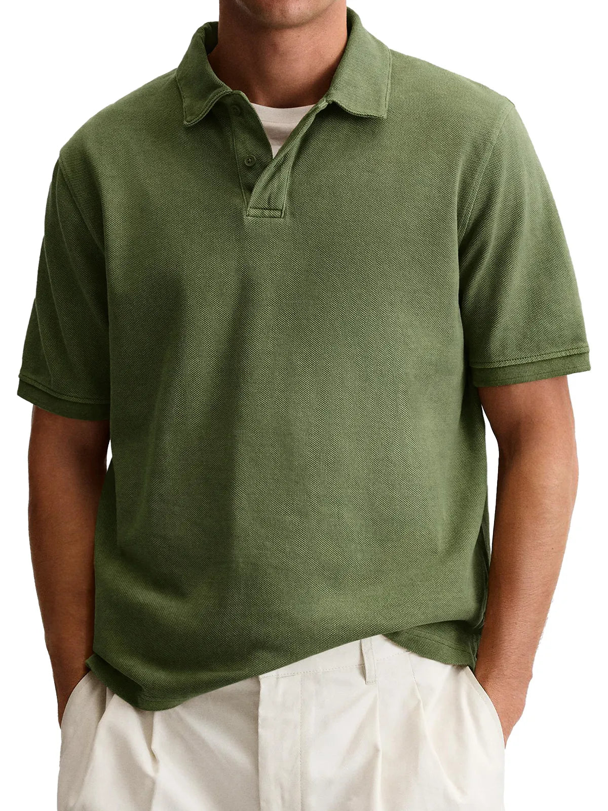 Men's Everyday Casual Lapel Button-Down Short Sleeve POLO Shirt