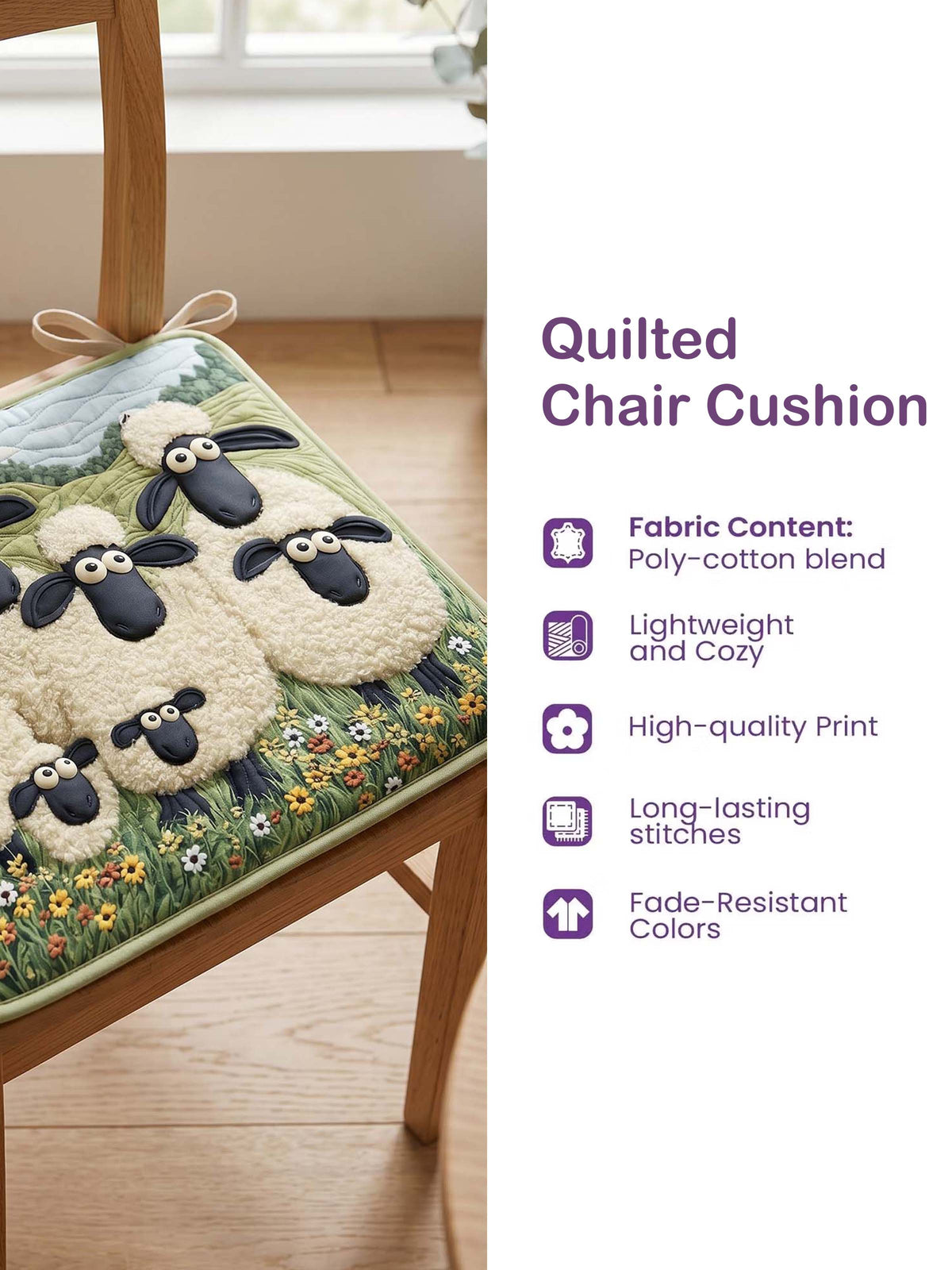Cardinal Quilted Chair Cushion