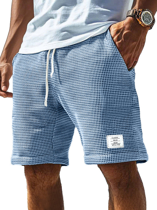 Men's Everyday Waffle Logo Drawstring Comfort Shorts