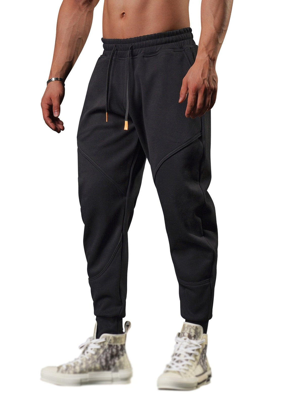 Men's Loose Three-dimensional Patchwork Leggings Trousers