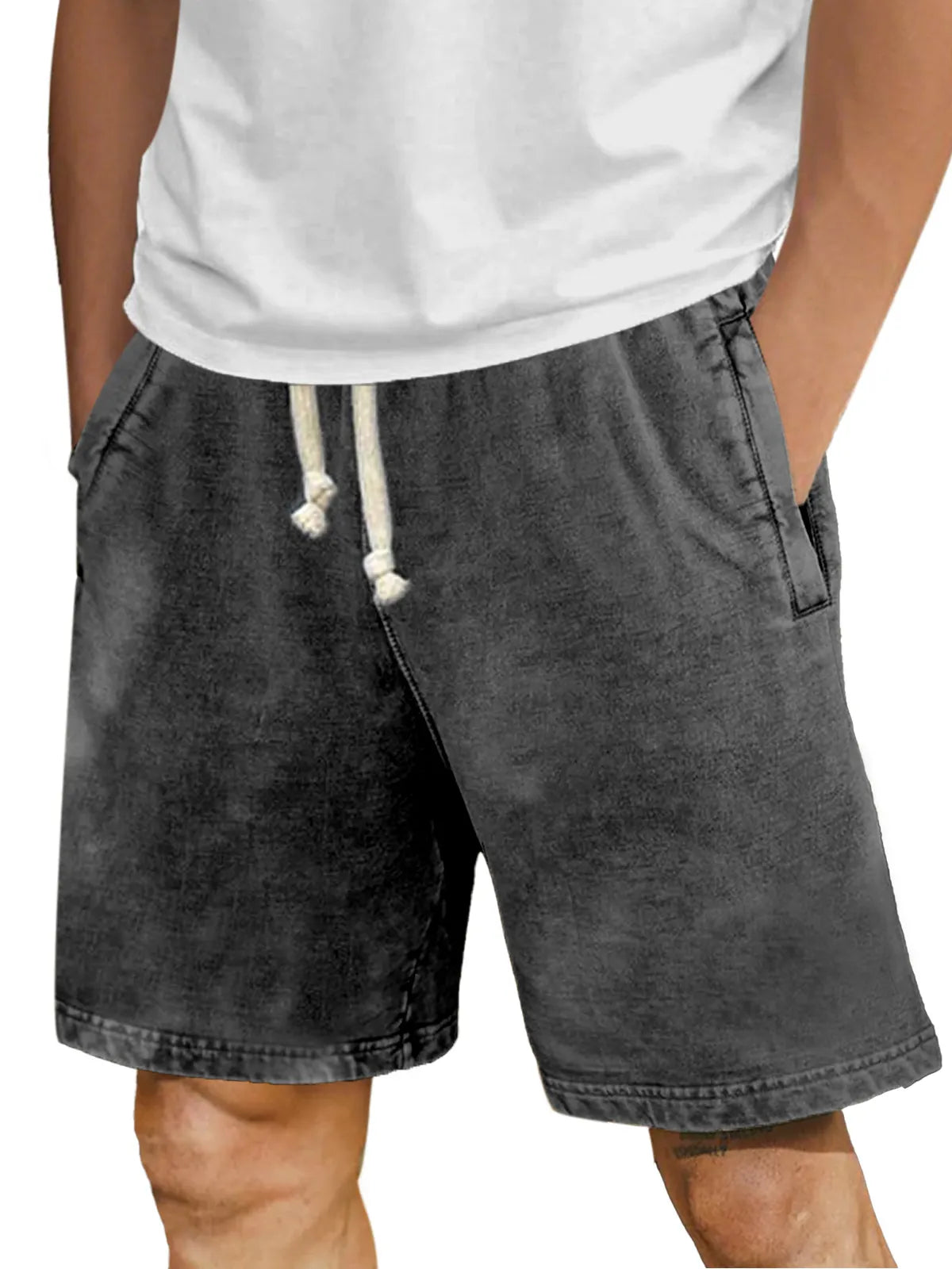 Men's Casual Simple Retro Solid Color Comfortable Shorts