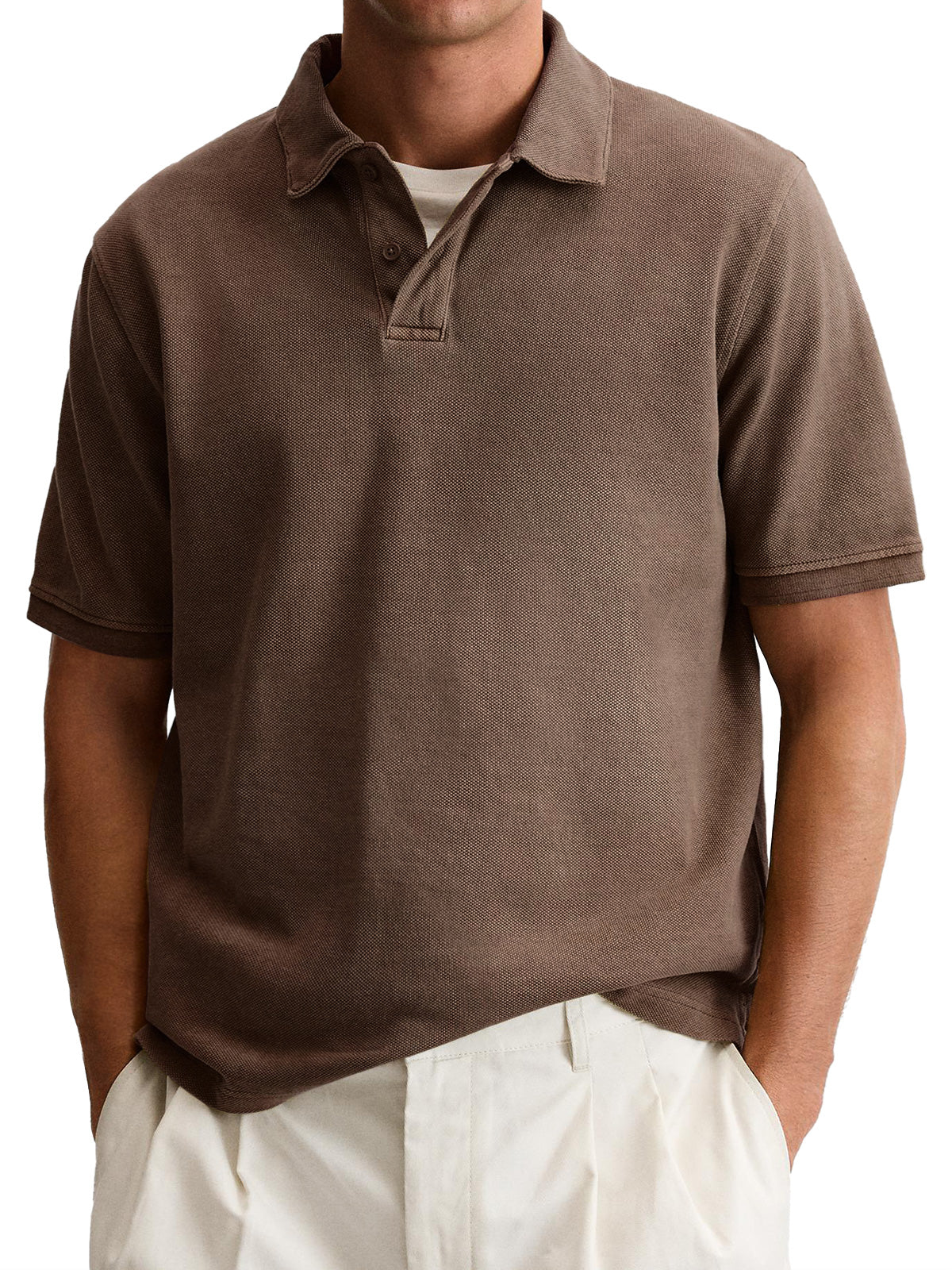 Men's Everyday Casual Lapel Button-Down Short Sleeve POLO Shirt