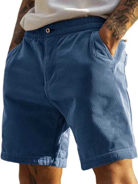 Men's Fashion Casual Elastic Waist Retro Shorts