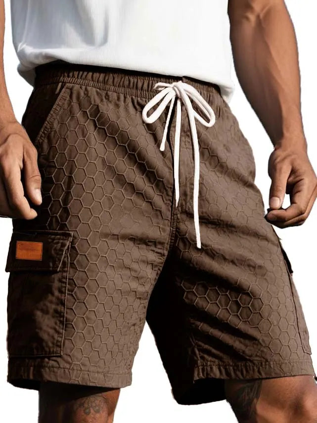 Men's Fashion Casual Textured Fabric Pocket Shorts