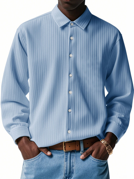 Men's Fashion Casual Corduroy Long Sleeve Shirt