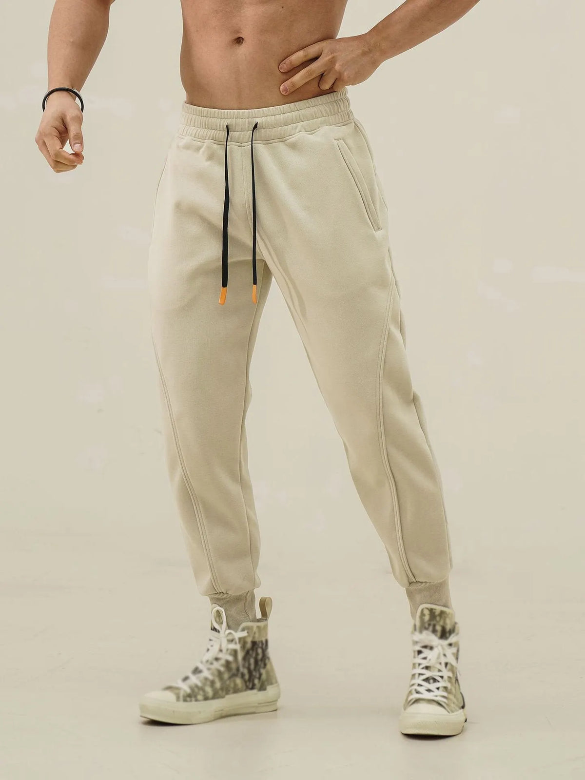 Men's Loose Three-dimensional Patchwork Leggings Trousers
