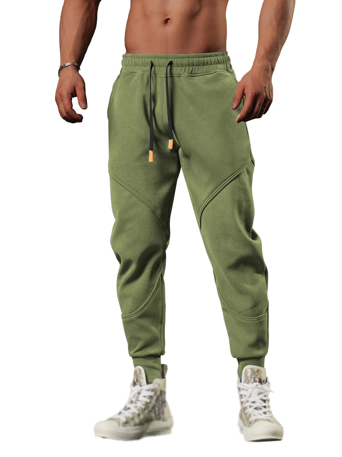 Men's Loose Three-dimensional Patchwork Leggings Trousers