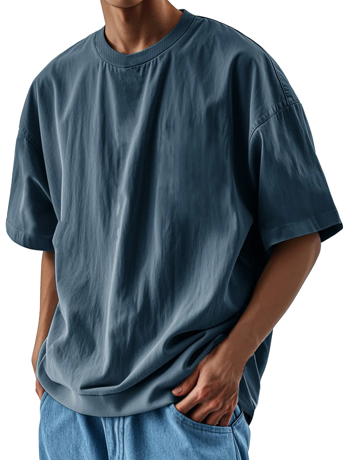 Men's Fashion Casual Loose Pocket Short Sleeve T-Shirt