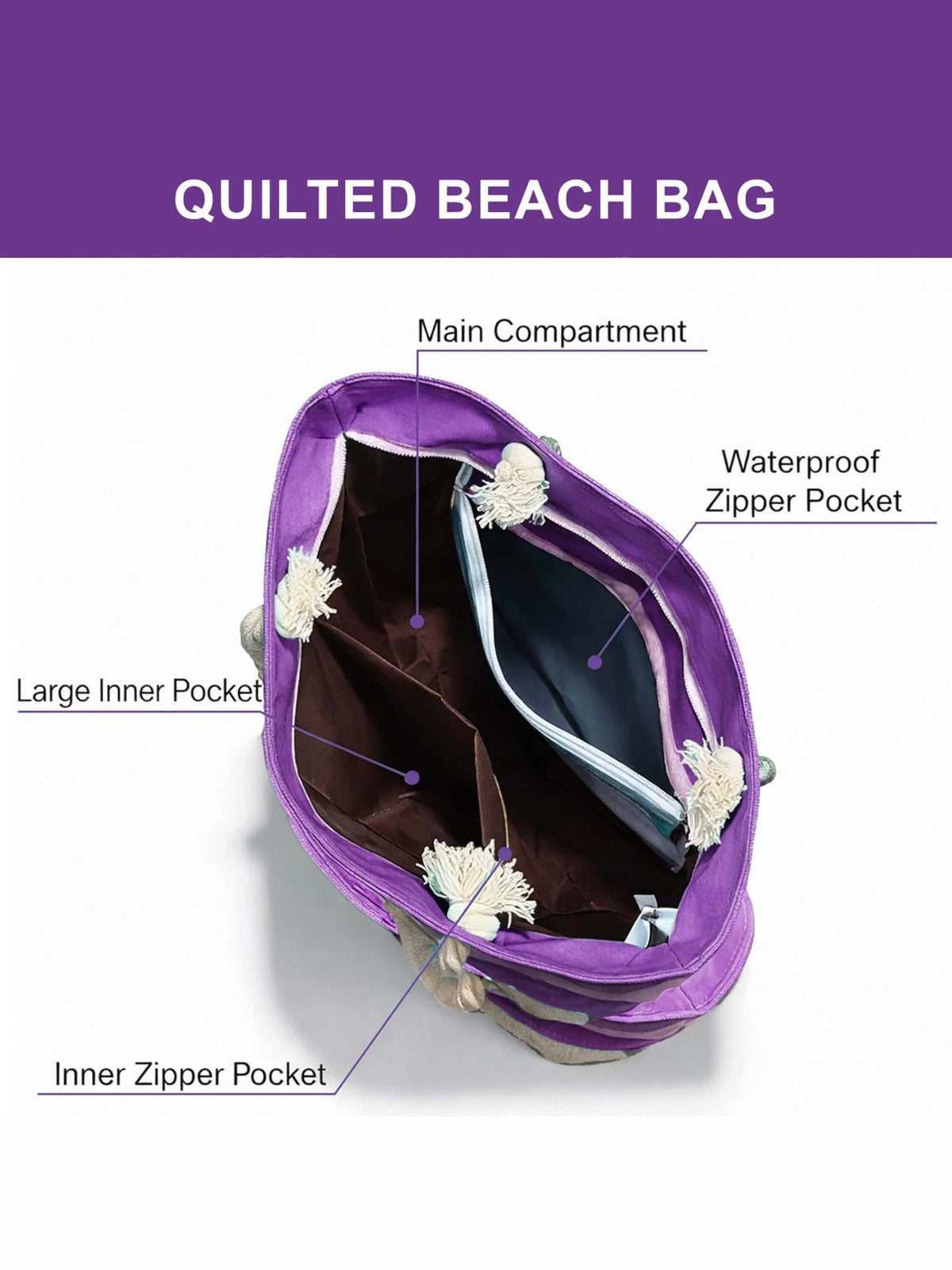Hippie Van Quilted Beach Bag