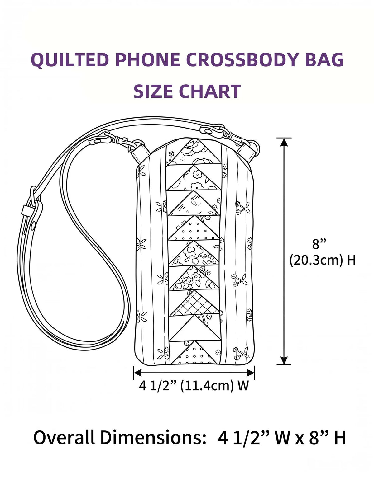 Moon And Cat Quilted Slim Phone Crossbody Bag
