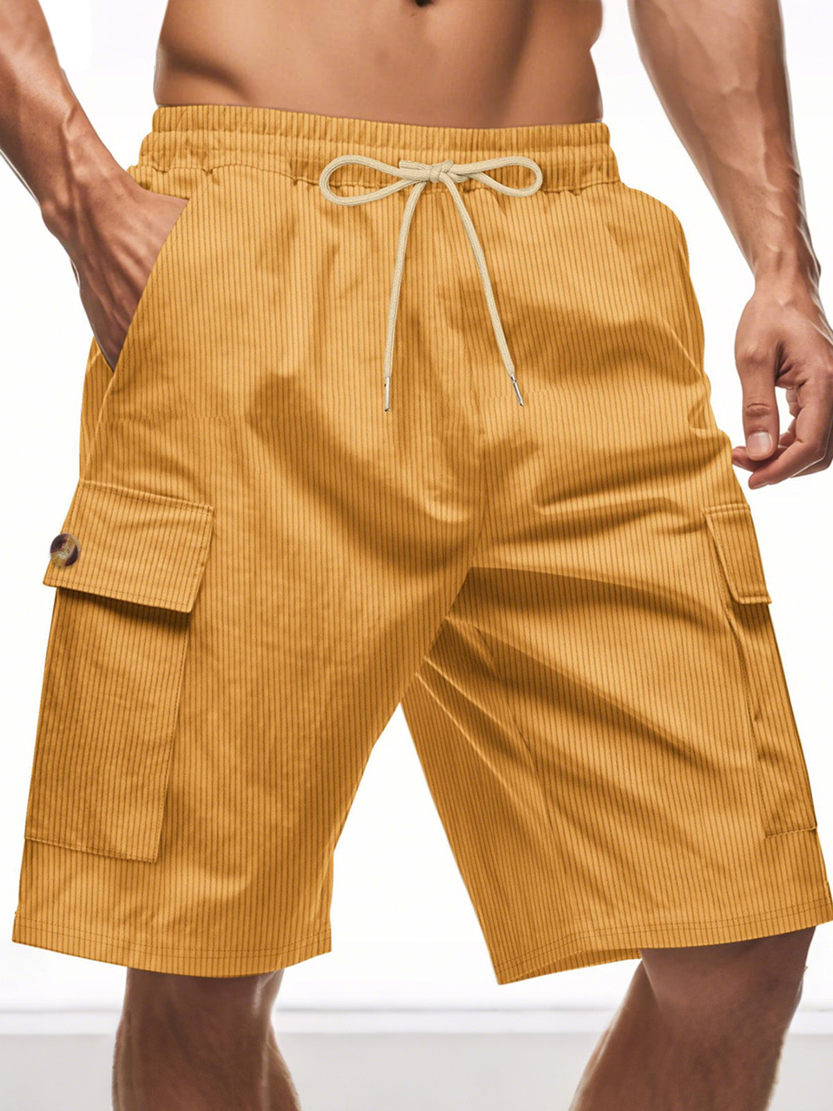 Men's Corduroy Multi-pocket Cargo Shorts