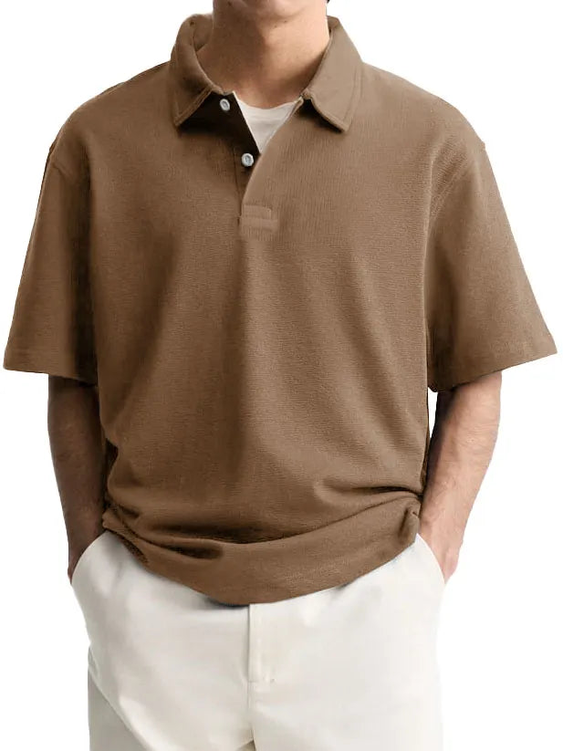 Men's Fashion Casual Lapel Short Sleeve Polo Shirt