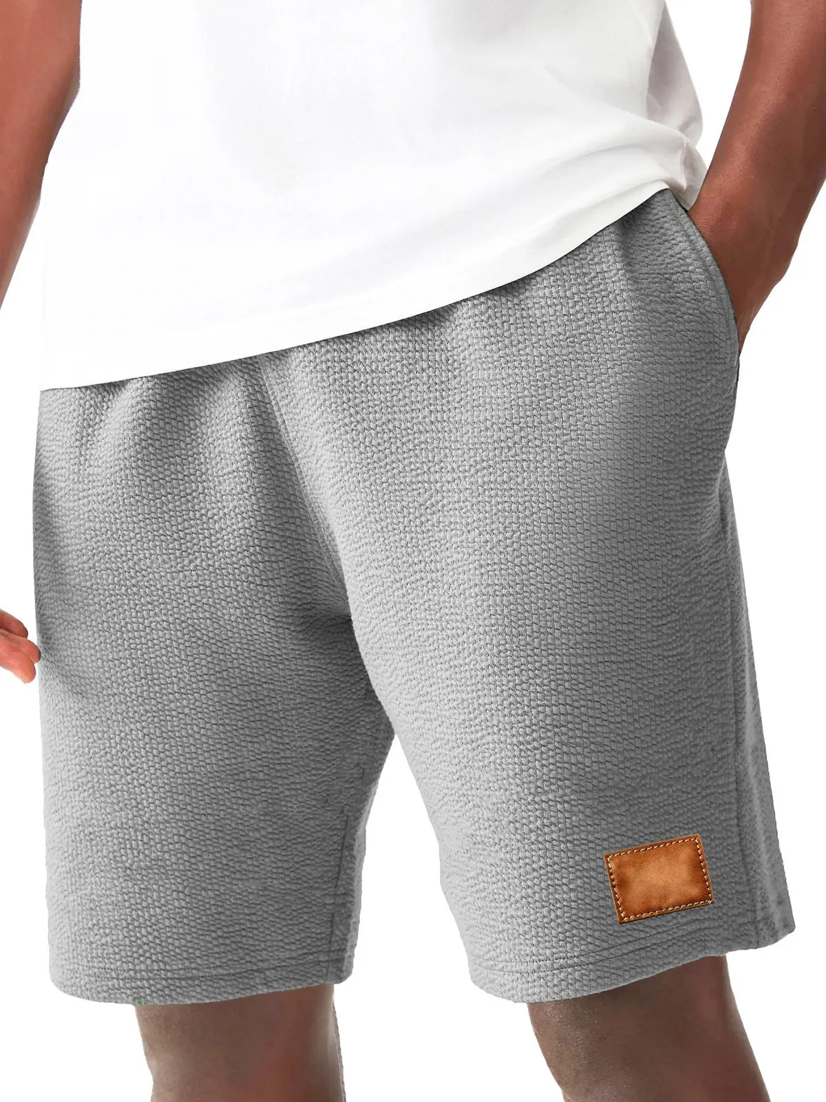 Men's Fashion Hawaiian Casual Embroidered Pleated Fabric Pocket Shorts