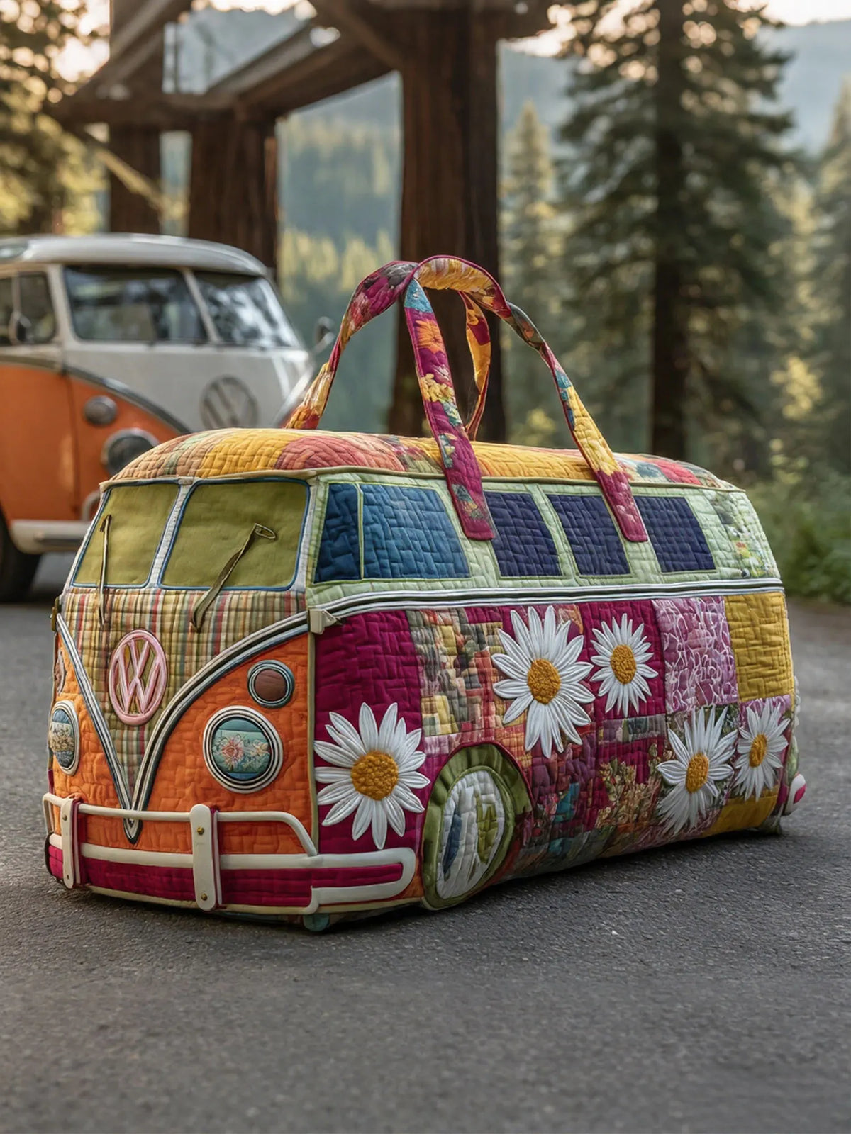 Blossom Path Quilted Duffle Bag
