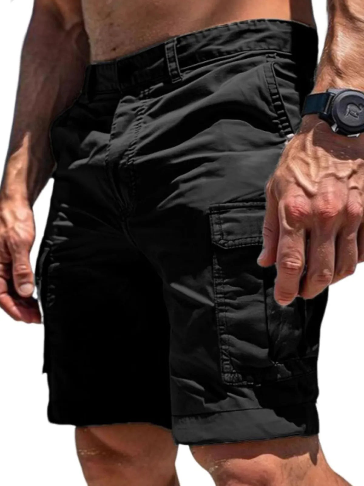 Men's Multi-Pocket Cargo Casual Pants Beach Fashion Shorts