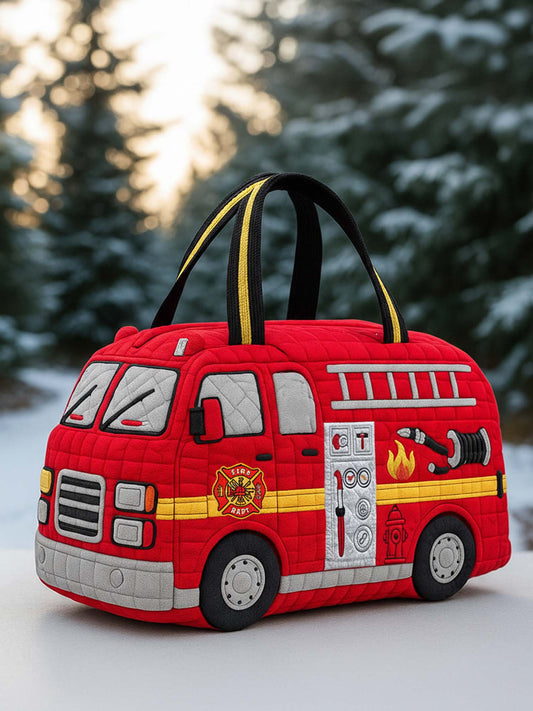 Fire Truck Quilted Duffle Bag