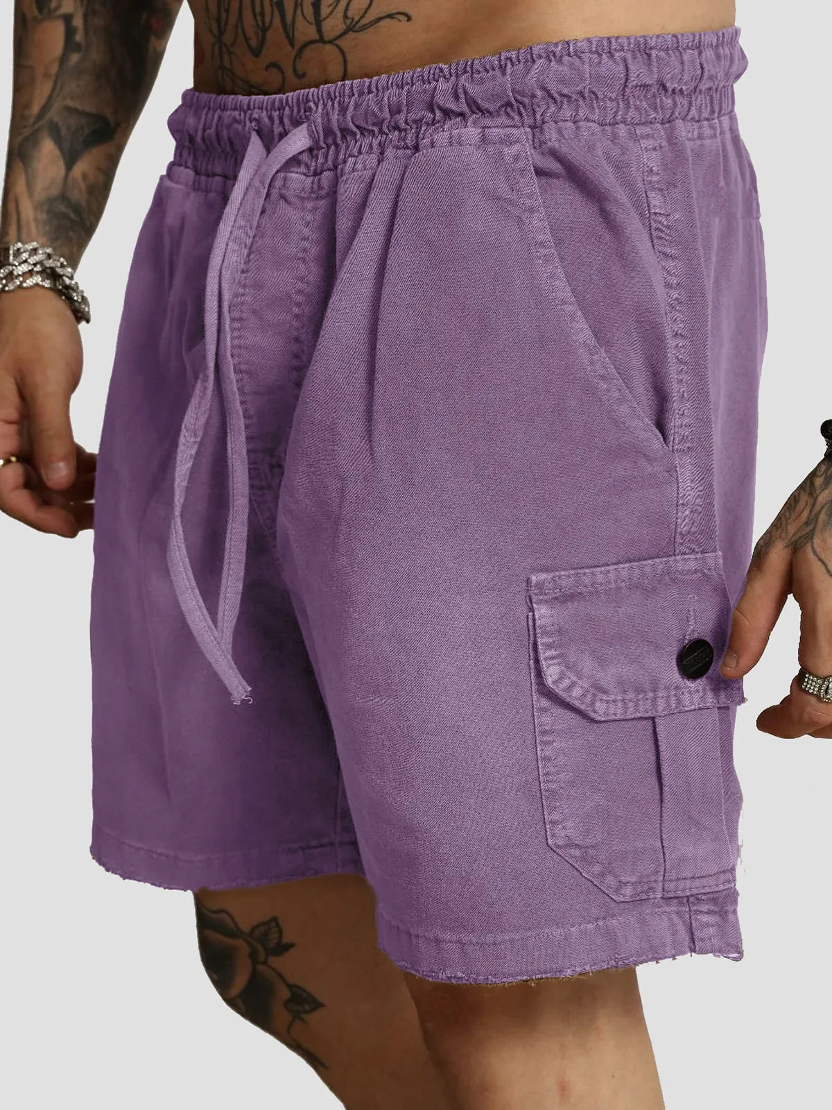 Men's Fashion Retro Workwear Pocket Shorts