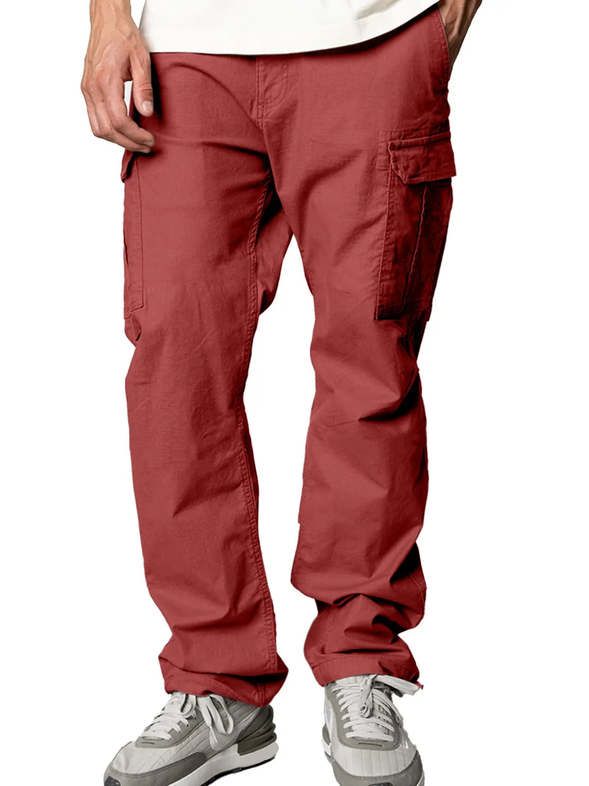Men's Casual Solid Color Pocket Cargo Pants