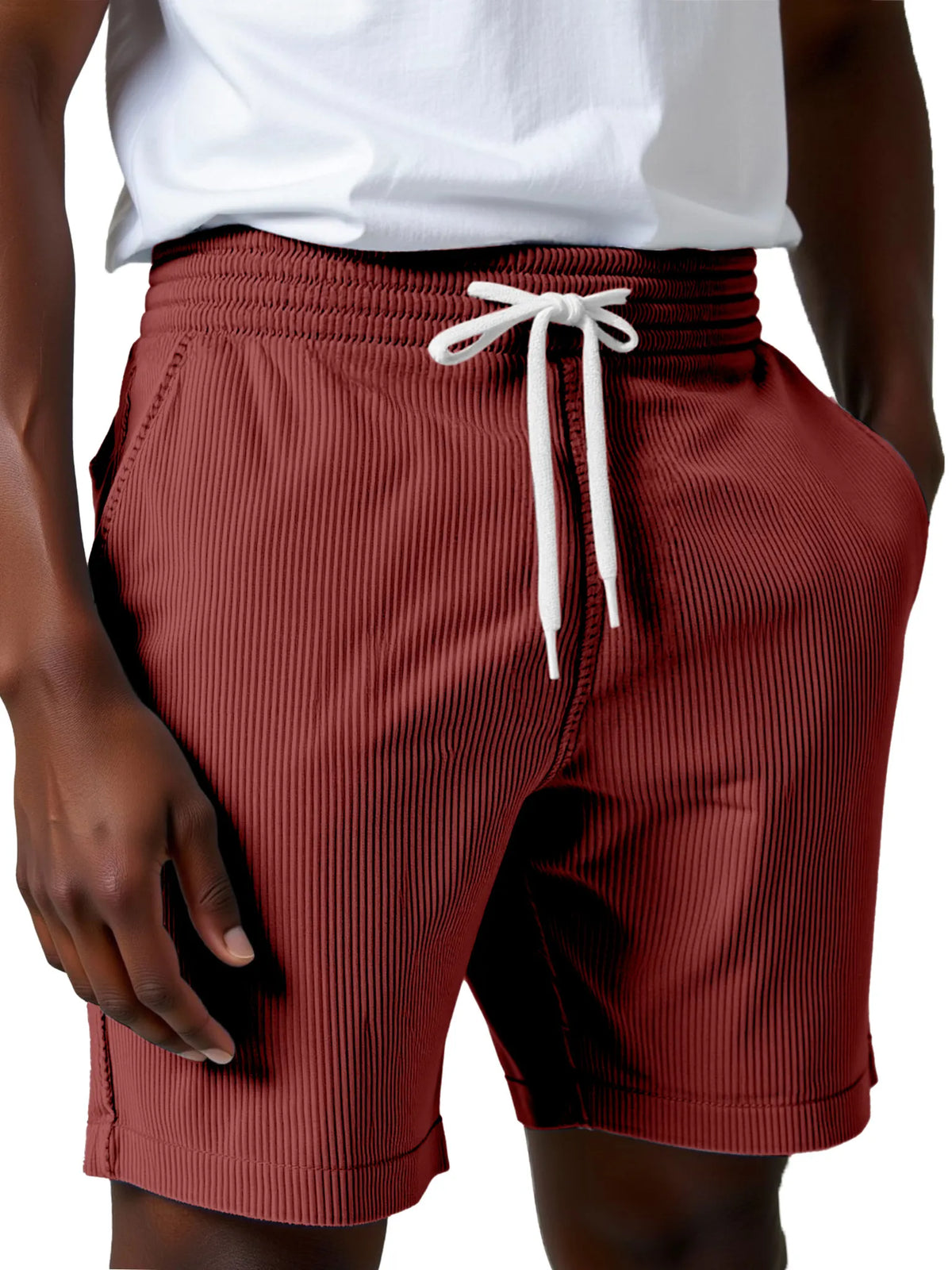 Men's Casual And Comfortable Everyday Simple Corduroy Shorts