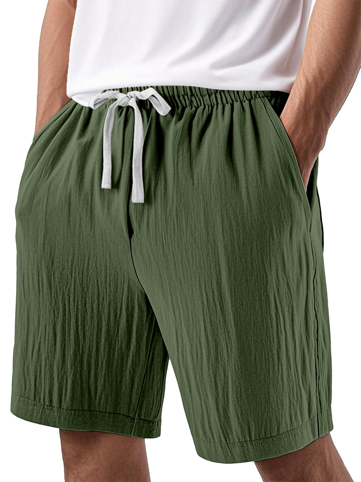 Men's Casual Solid Color Comfortable Loose Beach Shorts